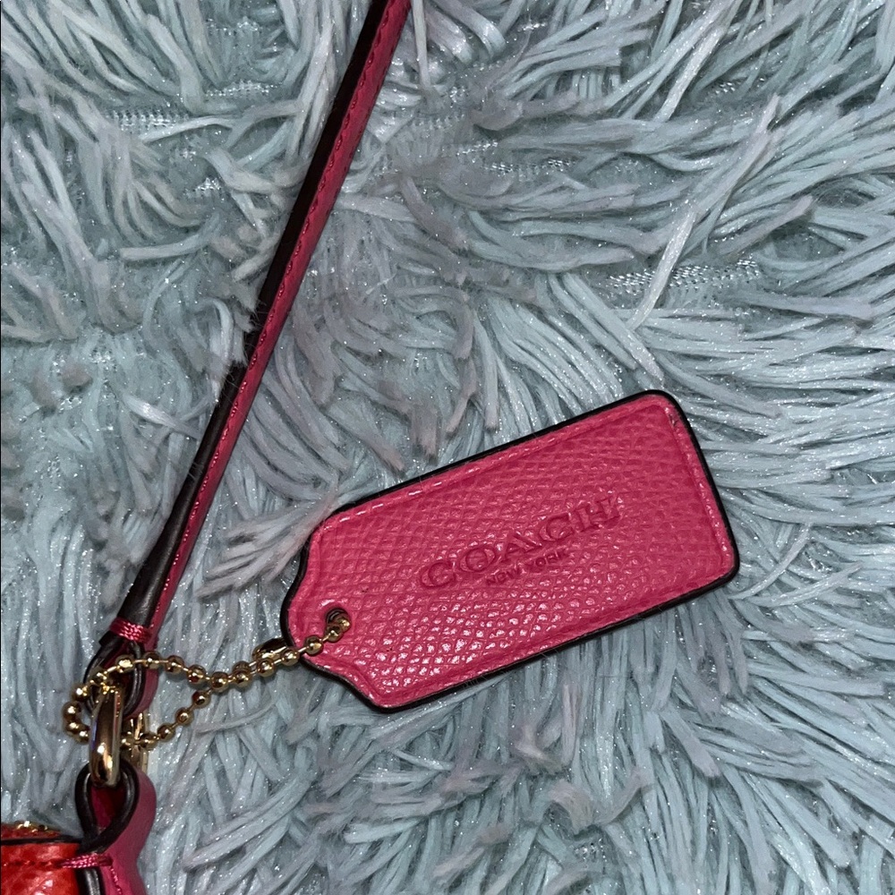 COACH STUNNING ORANGE/ PINK NWT CROSSBODY BAG - Picture 3 of 13